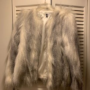 Faux fur coat